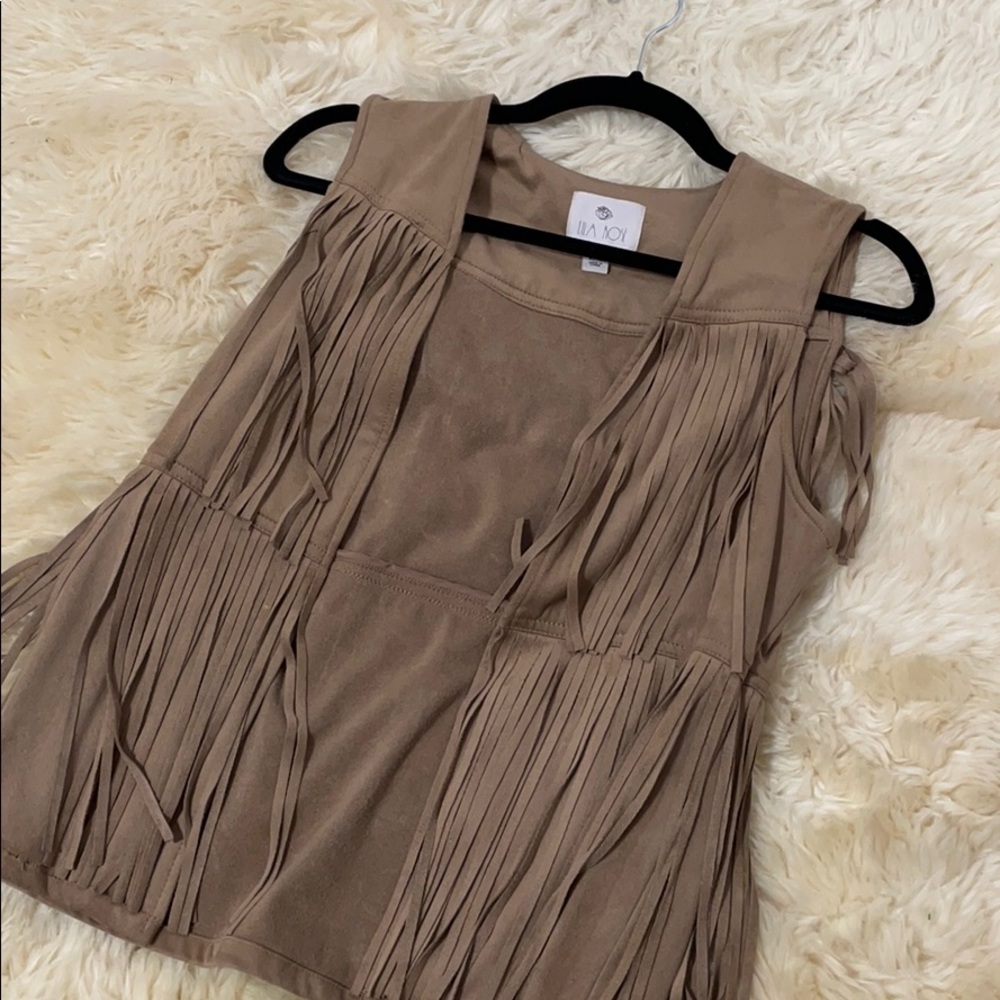 NWOT Fringe Vest